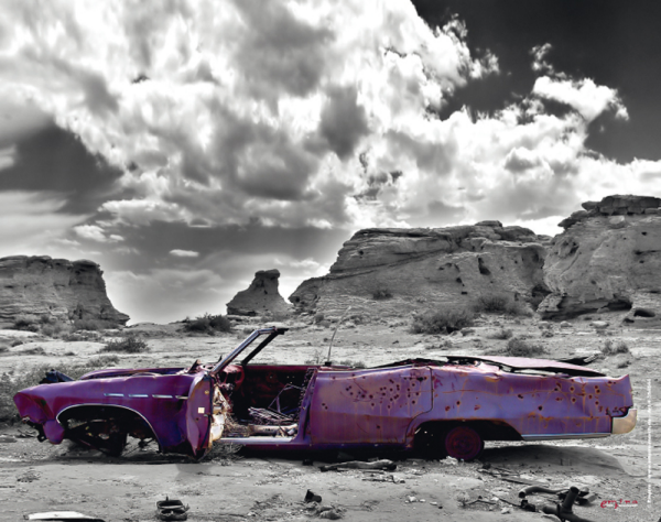 Wrecked Cadillac Colourlight - Mousepad - Mousepad