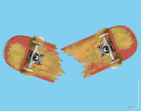 Skateboard Broken - Mousepad - Mousepad