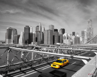 New York Taxi on Bridge - Mousepad - Mousepad
