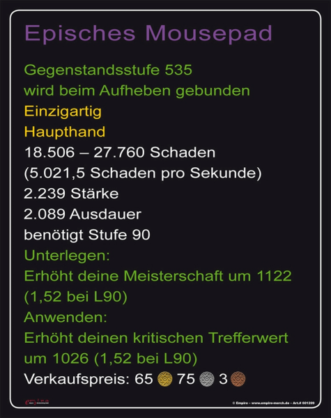 Episches Mousepad - Mousepad - Mousepad