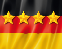Deutschland Flagge 4 Sterne - Mousepad - Mousepad