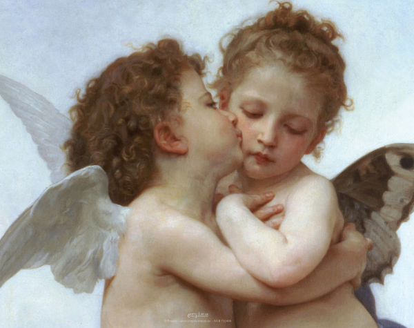 Bouguereau Engel Kuss  - Mousepad - Mousepad