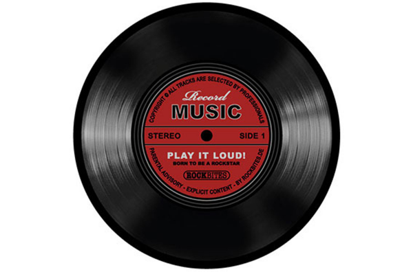 Record Music - rot - Mousepad