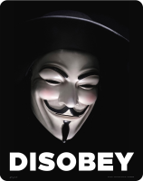 V Mask Guy Fawkes - Mousepad - Disobey - Mousepad