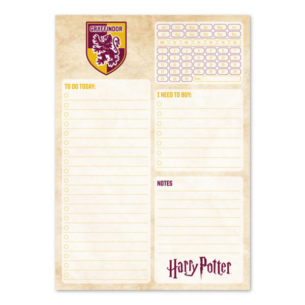 Notizblock - Notizbuch Basic - Harry Potter - Gryffindor
