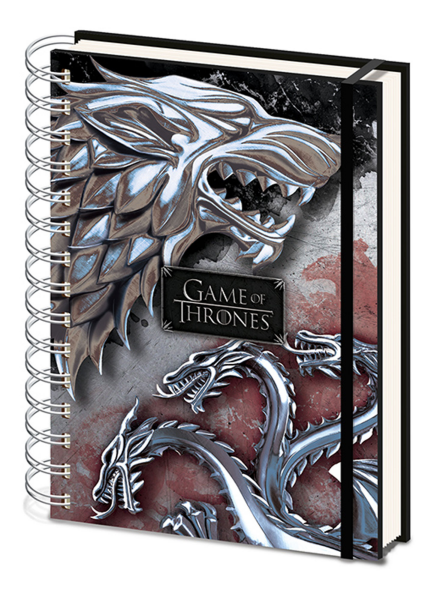 Game of Thrones - Notizbuch - Stark & Targaryen - Wappen