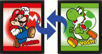 Super Mario - 3D Poster A4 - Mario und Yoshi
