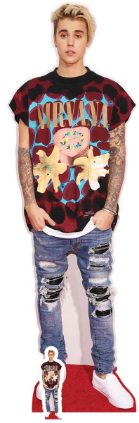 Bieber, Justin Pappaufsteller Ripped Jeans