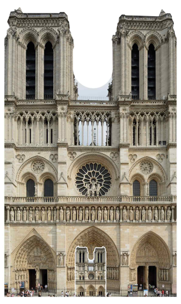 Paris Pappaufsteller Notre-Dame