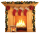 Weihnachten Pappaufsteller Kamin
