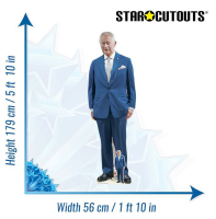 King Charles Pappaufsteller Blue Suit Pappaufsteller