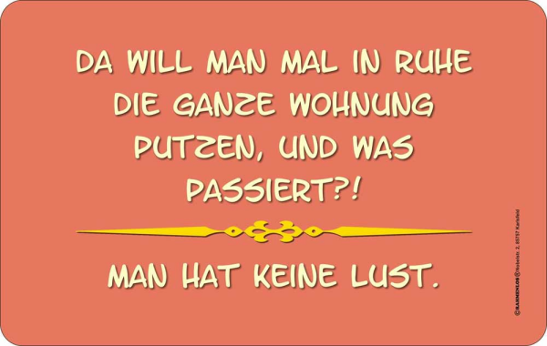 Keine Lust - Frühstücksbrettchen - Resopal Brettchen